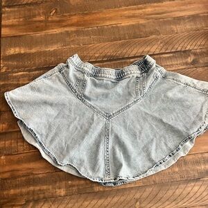 Aerie Denim Mini Circle Skirt